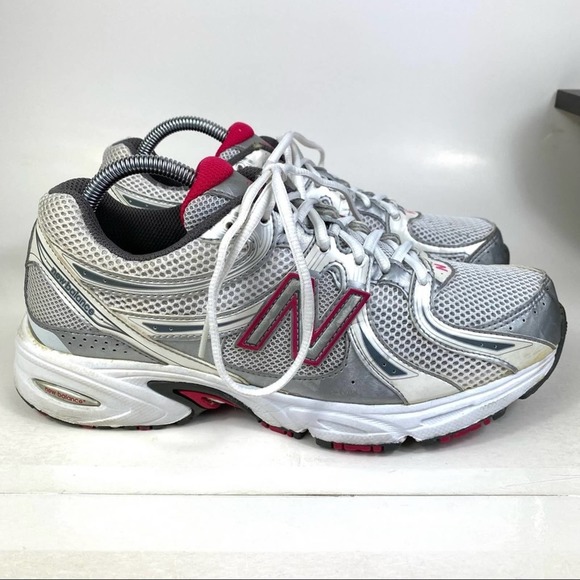 NEW BALANCE 470 MADE IN USA METALLIC SILVER AND PINK SNEAKERS WOMEN’S SIZE 10 - Picture 13 of 13